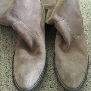 Suede knee high boots